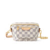 Louis Vuitton Mini Bumbag Damier Azur Canvas White 17cm N00130