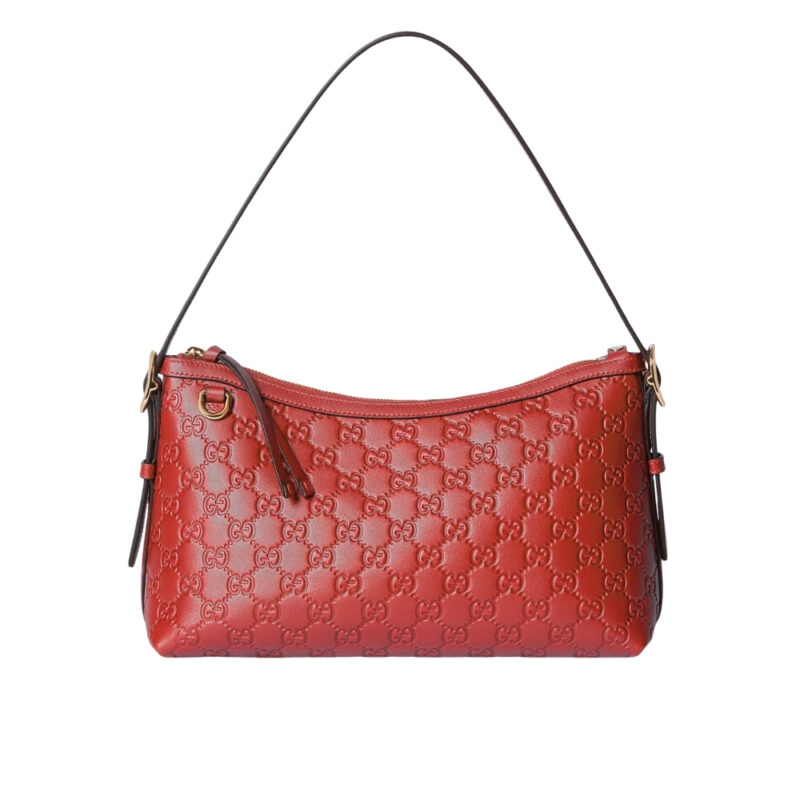 Gucci GG Emblem Medium Shoulder Bag Red 29Cm