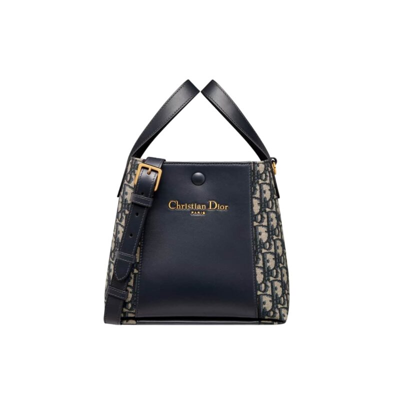 DIOR SMALL SIGNATURE BUCKET BAG BLUE DIOR OBLIQUE JACQUARD 21CM M2840UTZQ M928