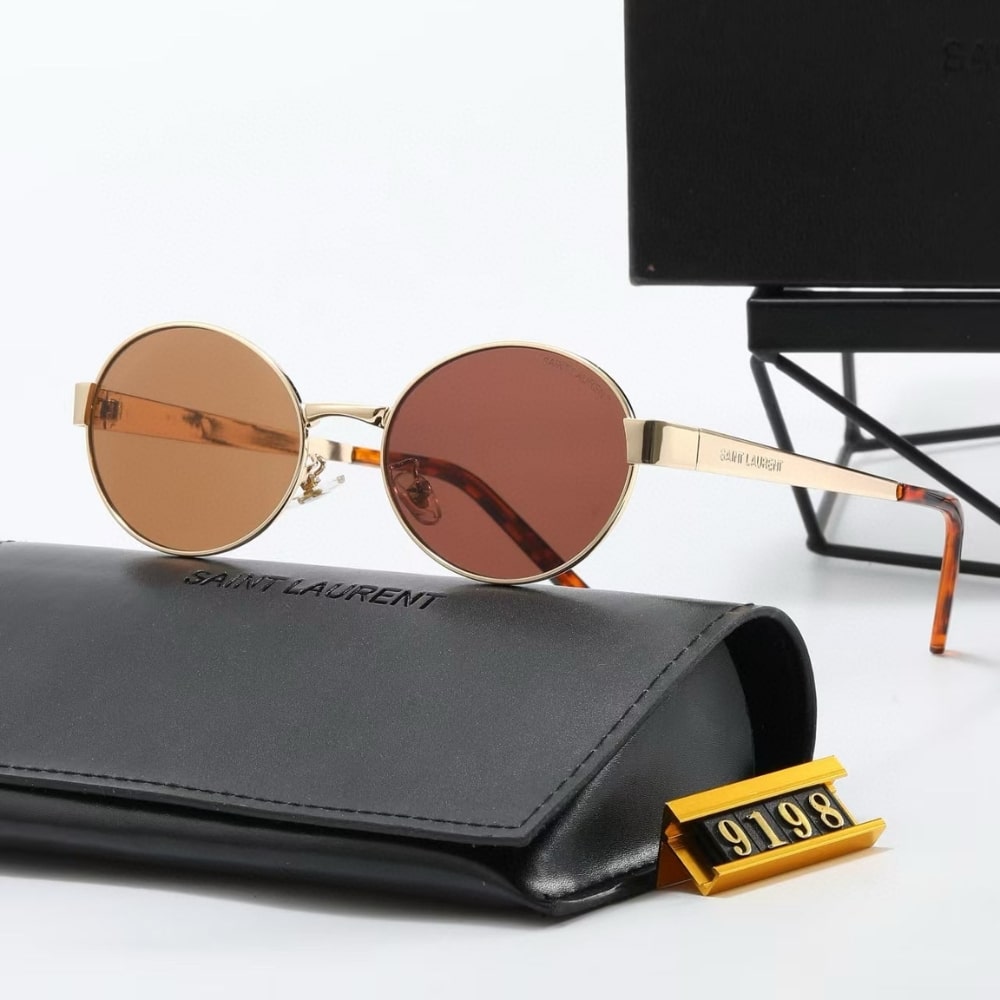 Summer Set: Saint Laurent Cassandre Matelassé Chain Wallet In Grain De Poudre Embossed Beige And Sl 692 Light Gold And Brown - Image 6