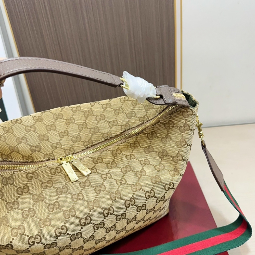 Gucci Brera Medium Crossbody Bag Sand And Dark Brown 33Cm 866938 FAFV9 9653 - Image 3