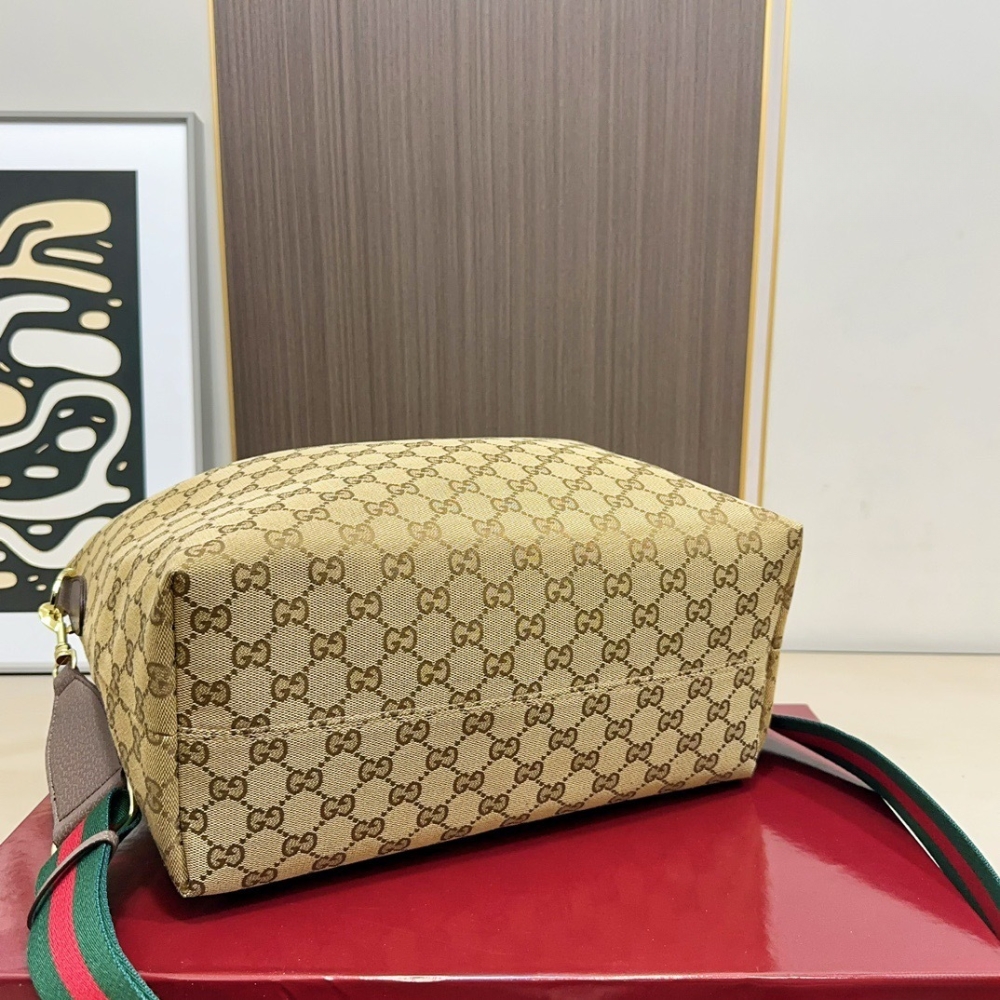 Gucci Brera Medium Crossbody Bag Sand And Dark Brown 33Cm 866938 FAFV9 9653 - Image 6