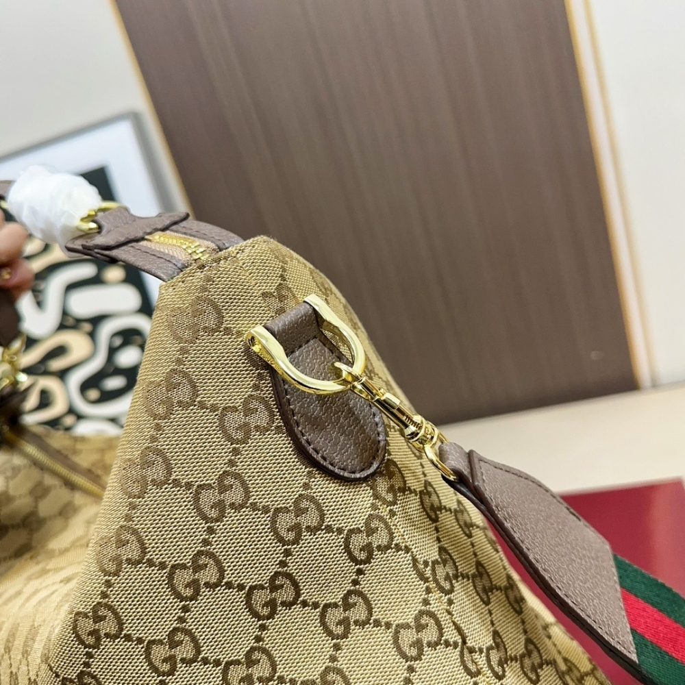 Gucci Brera Medium Crossbody Bag Sand And Dark Brown 33Cm 866938 FAFV9 9653 - Image 7