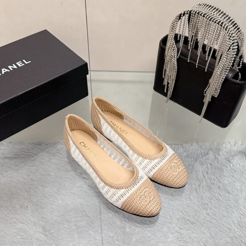 Alternative view of Chanel Ballet Flats Raffia White And Beige G46352 B19806 NAFBO