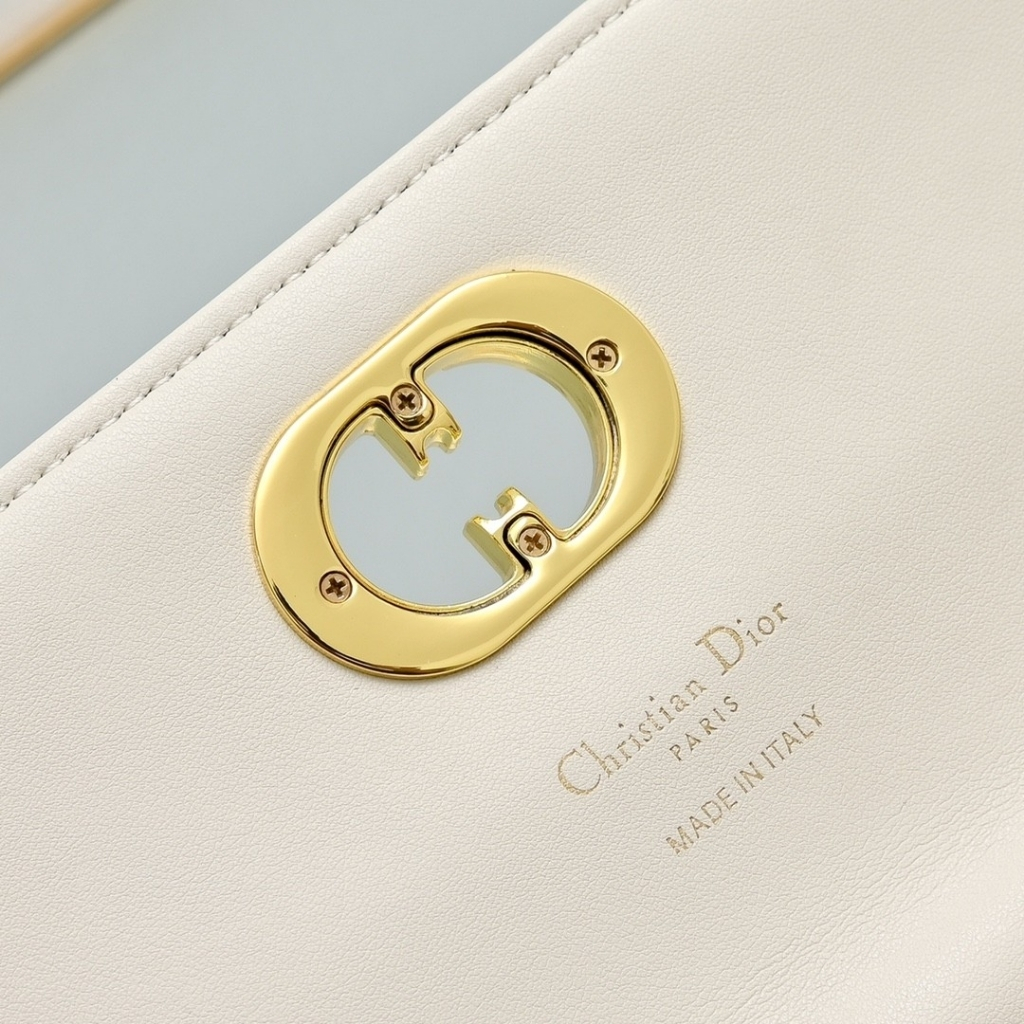 Dior Miss Caro Top Handle Pouch Macrocannage Cream 24cm - Image 7