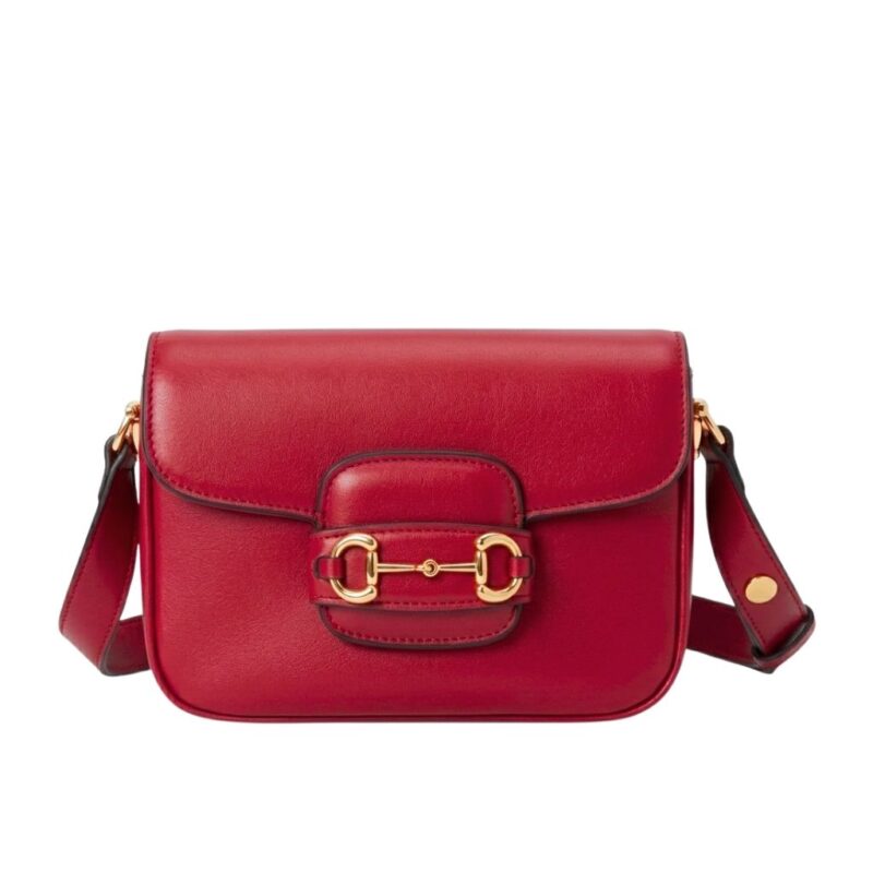 Gucci Horsebit 1955 Aura Mini Shoulder Bag Red 19Cm