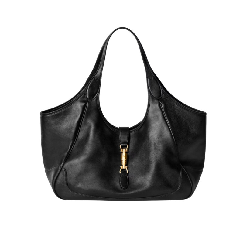 Gucci Mercato Medium Tote Bag Black Leather 35cm 866645 AAGIA 1000